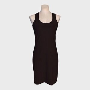 Lucy Activewear Brown‎ Ribbed Tank Dress Athletic Bodycon Style